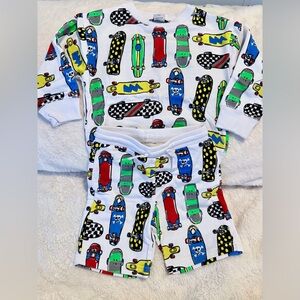 Stella McCartney White Skateboard Print Kids Sweatshirt